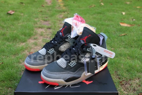 Authentic OFF WHITE x Air Jordan 4 “Bred”