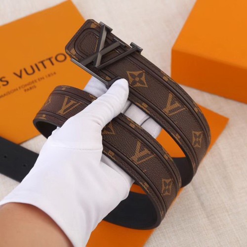 Super Perfect Quality LV Belts(100% Genuine Leather Steel Buckle)-1462
