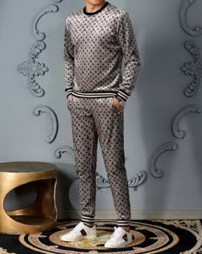LV long sleeve men suit-204(M-XXXL)