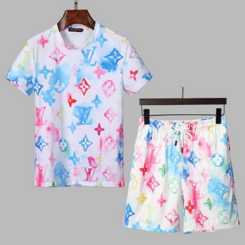 LV short sleeve men suit-075(M-XXXL)