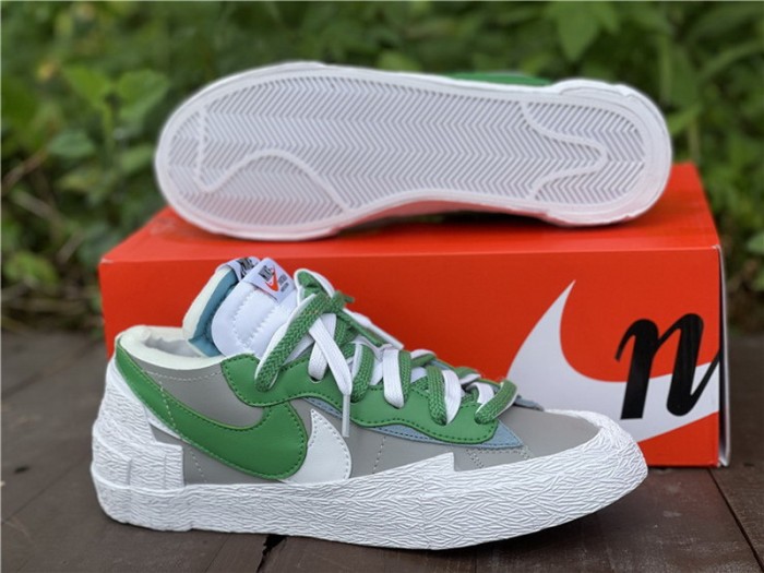 Authentic sacai x Nike Blazer Low Green