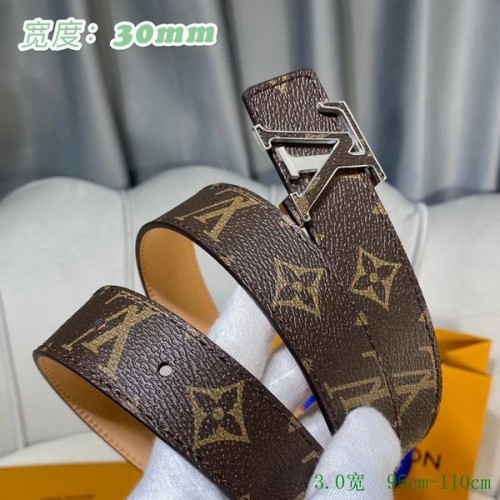 Super Perfect Quality LV Belts(100% Genuine Leather Steel Buckle)-2622