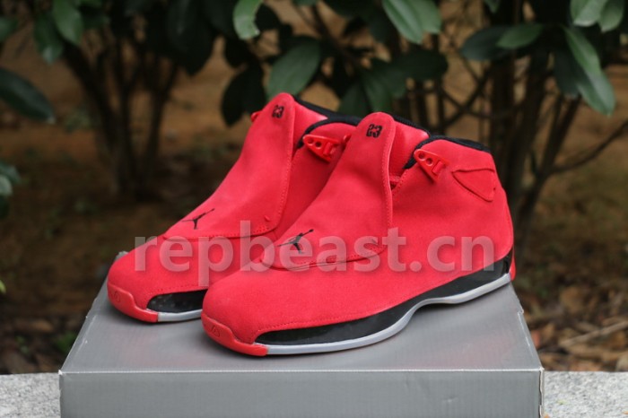 Authentic Air Jordan 18 Gym Red