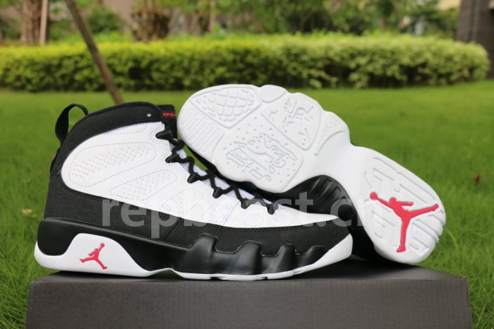 Authentic Air Jordan 9 “White/Black-Red”