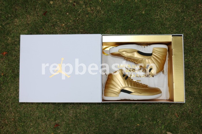 Authentic Air Jordan 12 Gold