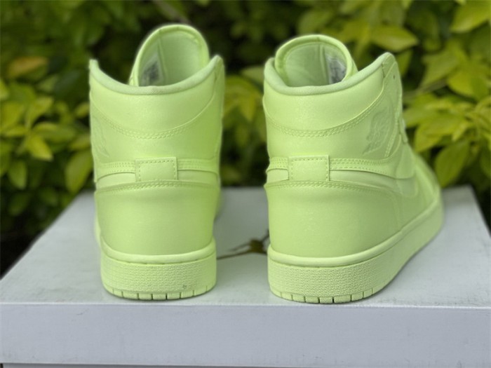Authentic  Air Jordan 1 High Premium  Lemon Green