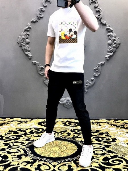 LV short sleeve men suit-023(M-XXXXL)