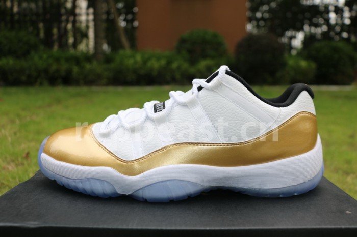 Authentic Air Jordan 11 Low “Metallic Gold”