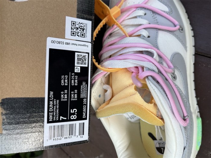 Authentic OFF-WHITE x Nike Dunk Low “The 50”   DM1602 109
