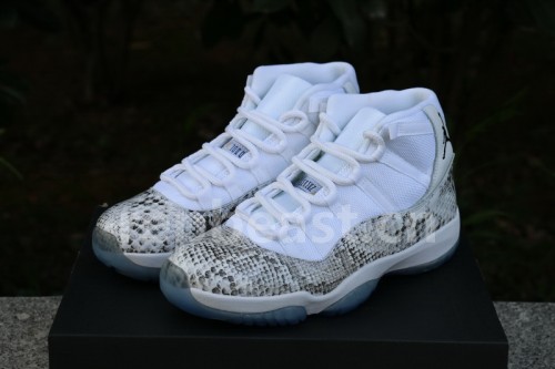 Authentic Air Jordan 11 PREM White Snakeskin