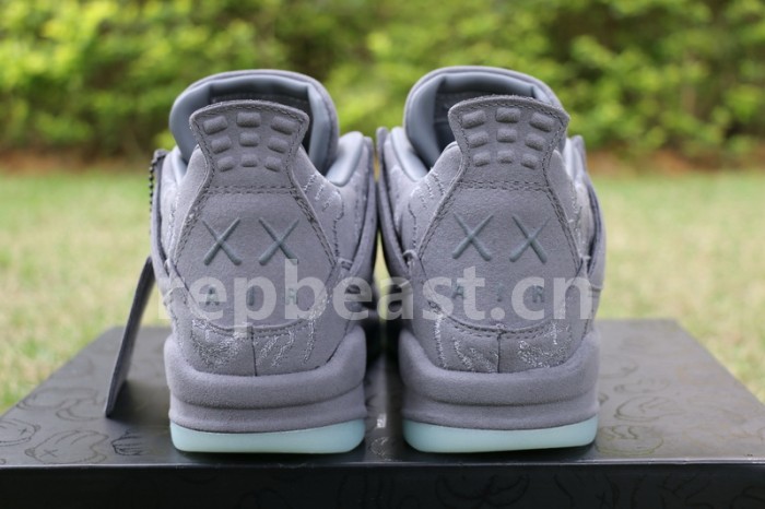 Authentic Kaws x Air Jordan 4 “Cool Grey” GS
