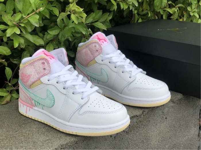 Authentic Air Jordan 1 Mid Paint Drip