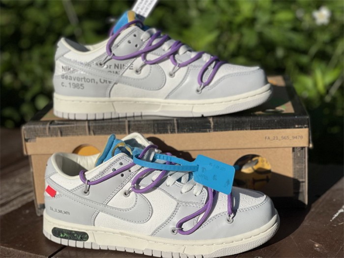 Authentic OFF-WHITE x Nike Dunk Low “The 50”  DM1602 125