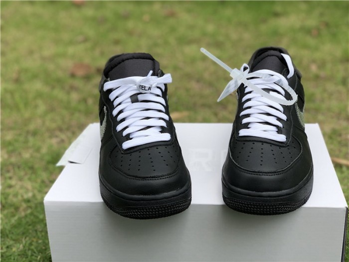 Authentic 2018 Off White x Moma Air Force 1 One Low Black