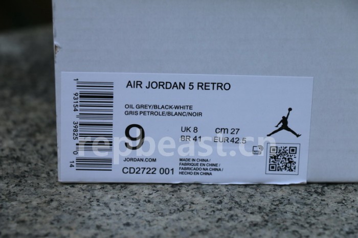 Authentic Air Jordan 5 WMNS “Oil Grey”