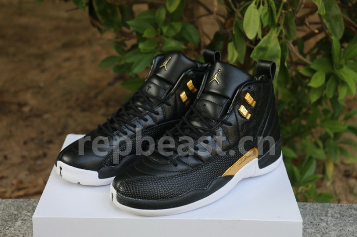 Authentic Air Jordan 12  Midnight Black