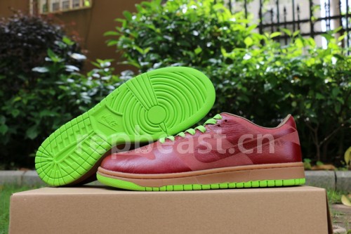 Authentic Nike Dunk Low 1-Piece Laser Varsity Red Chartreuse GS