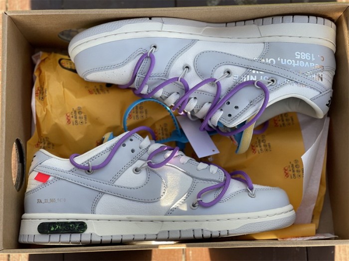 Authentic OFF-WHITE x Nike Dunk Low “The 50”  DM1602 125