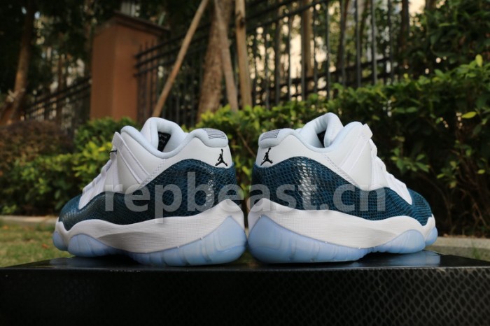 Authentic Air Jordan 11 Low “Navy Blue Snakeskin”