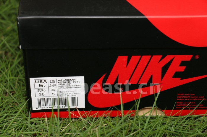 Authentic Air Jordan 1 Retro OG High “Banned” 2016 GS