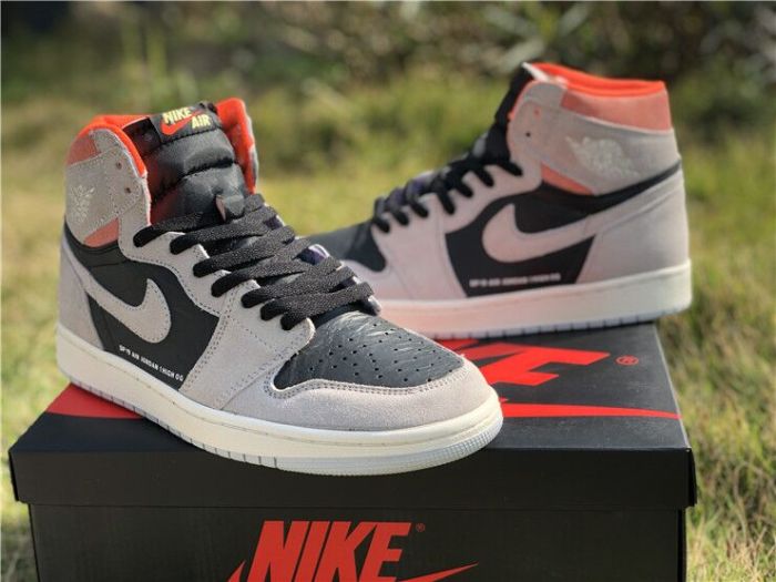 Authentic Cspace Air Jordan 1 OG High Grey Pink