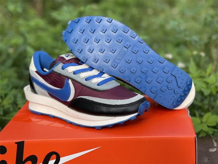 Authentic Sacai x Clot x Nike LDWaffle  Night Maroon