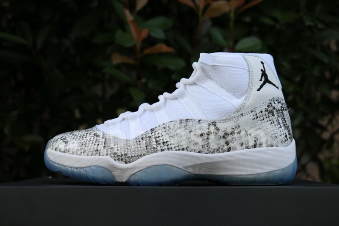 Authentic Air Jordan 11 PREM White Snakeskin