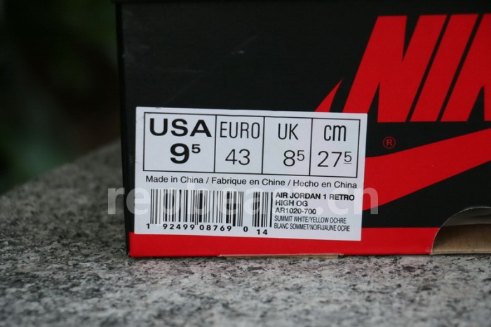 Authentic Air Jordan 1 Yellow Toe