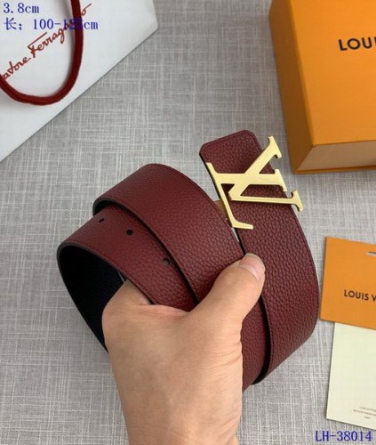 Super Perfect Quality LV Belts(100% Genuine Leather Steel Buckle)-3666
