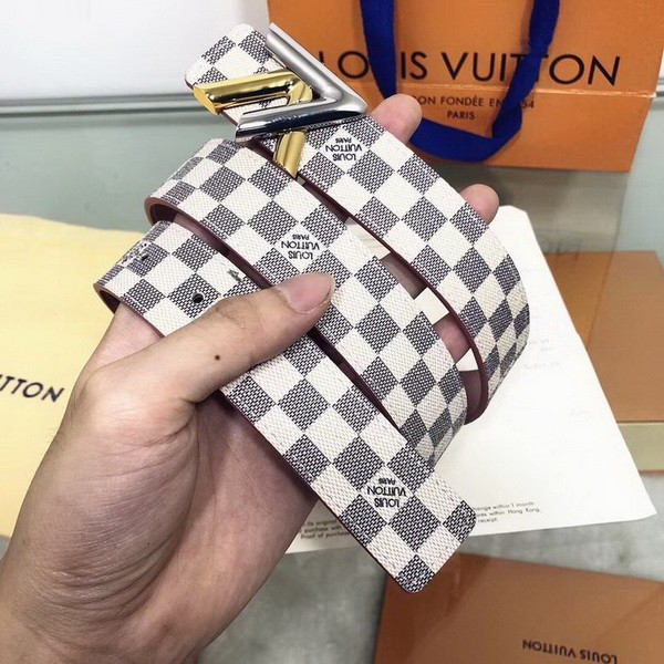 Super Perfect Quality LV Belts(100% Genuine Leather Steel Buckle)-3477
