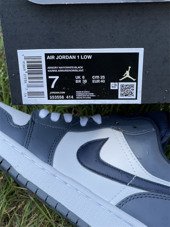 Authentic Air Jordan 1 Low Navy