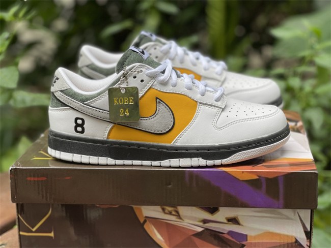 Authentic Nike SB Dunk Low Pro Kobe White YeLLOW