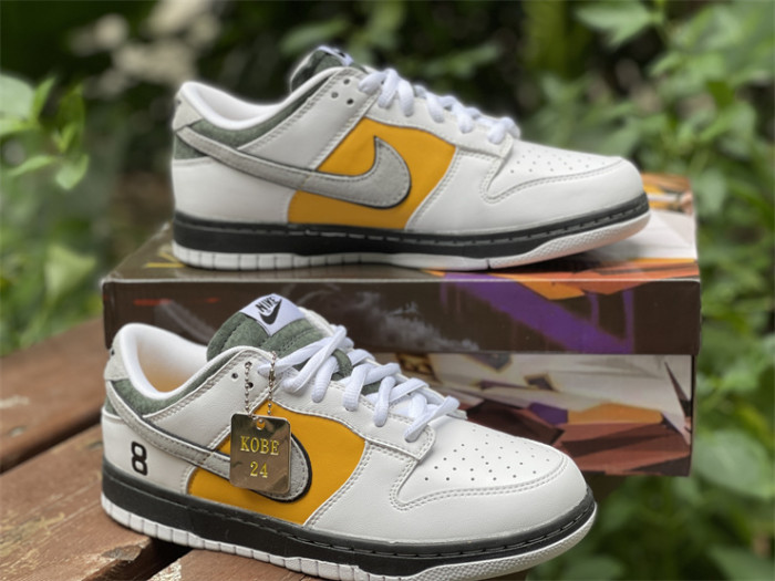 Authentic Nike SB Dunk Low Pro Kobe White YeLLOW