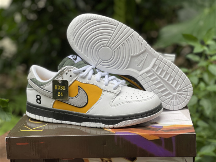 Authentic Nike SB Dunk Low Pro Kobe White YeLLOW