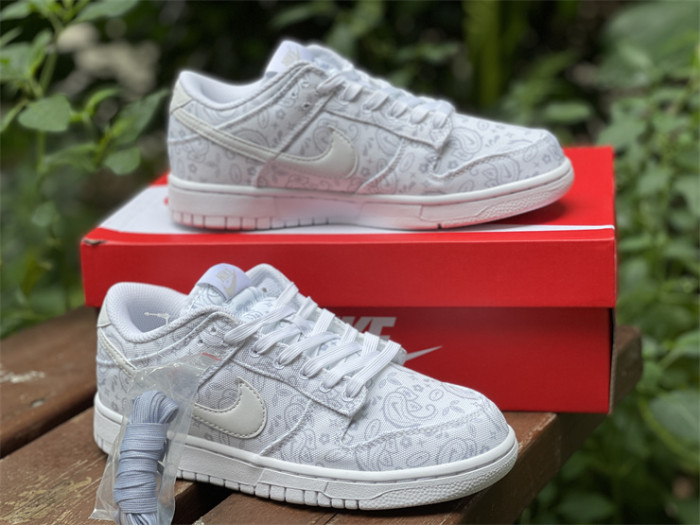 Authentic Nike Dunk Low “White Paisley”