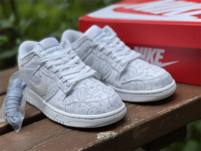 Authentic Nike Dunk Low “White Paisley”