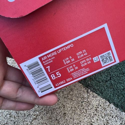 Authentic Nike Air More Uptempo Triple Black