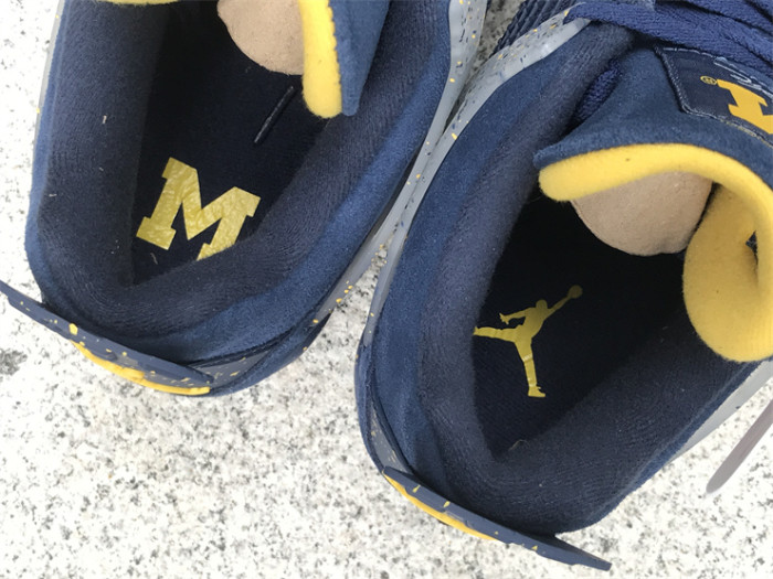 Authentic Air Jordan 4 PE Michigan