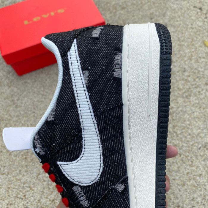 Authentic Levi's x Nike Air Force 1 Denim Black