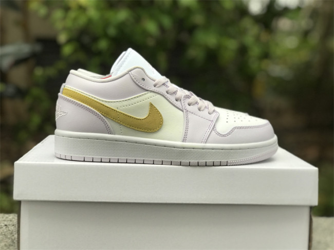 Authentic Air Jordan 1 Low Barely Grape Women Shoes