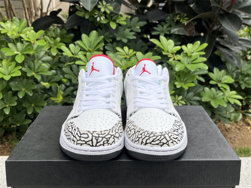 Authentic Air Jordan 1 Low Phat White Cement Grey