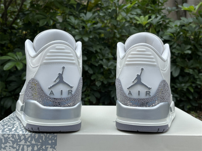 Authentic Air Jordan 3 Retro Sail Cement Grey