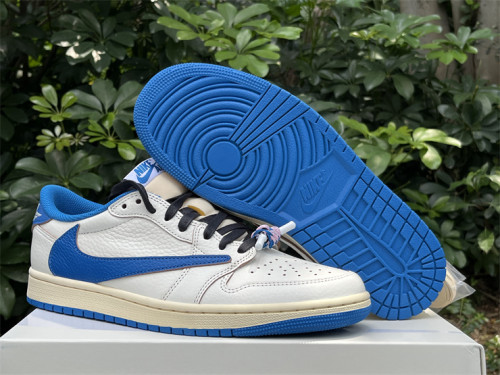 Authentic Travis Scott x fragment design x Air Jordan 1 Low OG GS