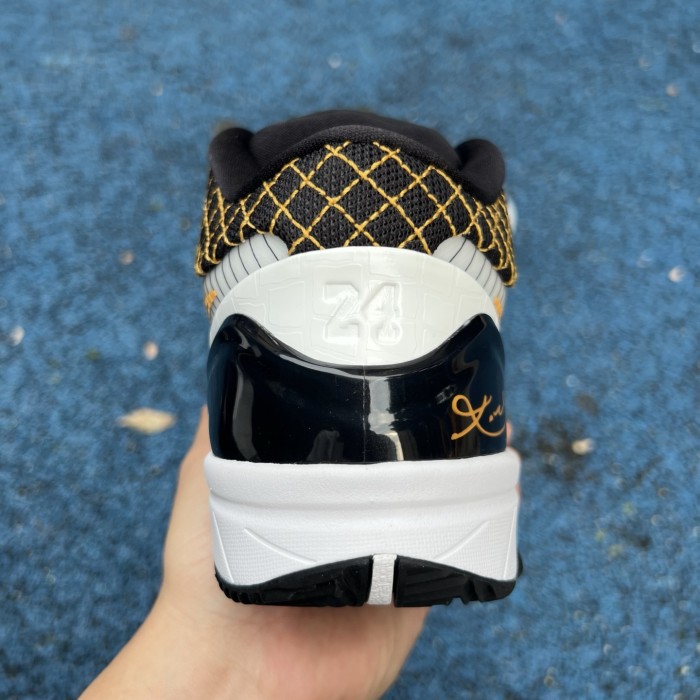 Authentic Nike Kobe 4 Protro White Black Del Sol