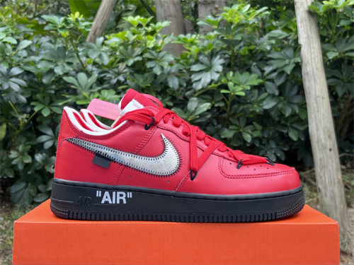 Authentic Off-White x Nike Air Force 1 Low Crimson