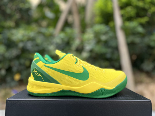 Authentic Kobe 8 Protro Oregon Ducks PE Yellow