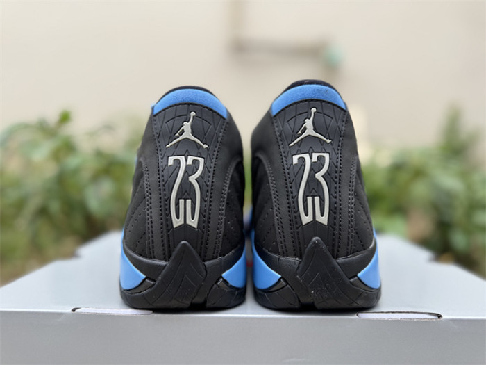 Authentic Air Jordan 14 Black University Blue