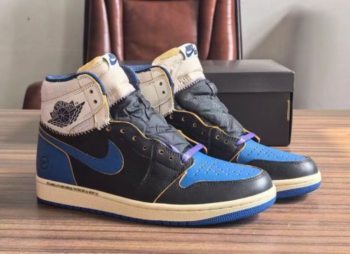 Authentic Air Jordan 1 Retro High OG SP Fragment x Union LA Sport Royal