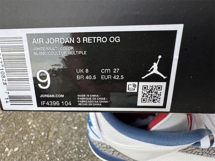 Authentic Air Jordan 3 “True Blue”  2026