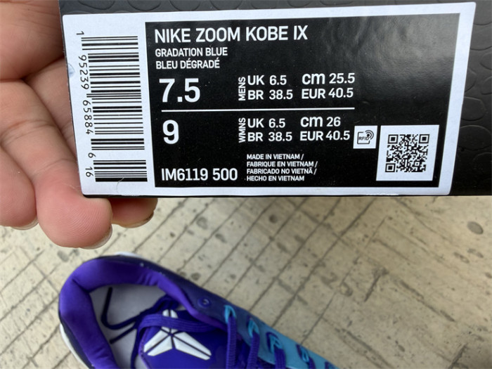 Authentic Nike Kobe 9 Elite Low EM Protro Hornets